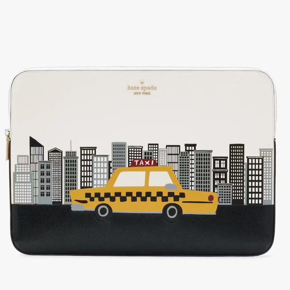 🍎 🚕 NWT Kate Spade NYC Big Apple Universal Laptop Sleeve